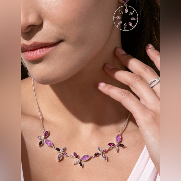 Touchstone Crystal by Swarovski ORCHID DREAM necklace BNIB A beauty! - Picture 2 of 2